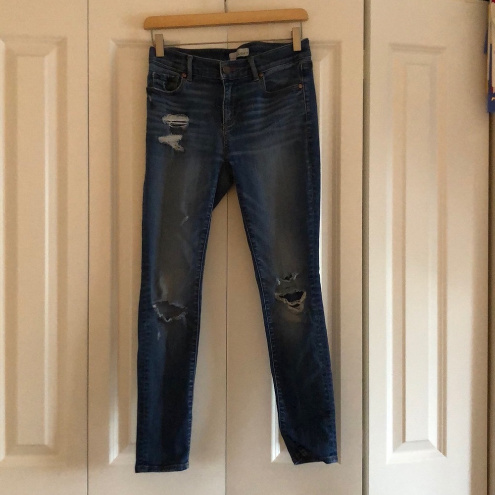 EUC LOFT Mid Rise Petite Skinny Jeans